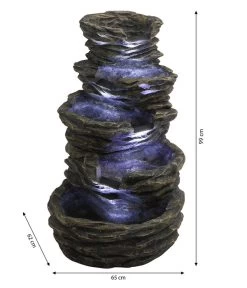 Dehner Polyresin-Gartenbrunnen Roccia 10 Dehner Polyresin-Gartenbrunnen Roccia -Gardena Store 1416601 WE BG 001 PolyresinbrunnenrocciabeleuchtetNEU