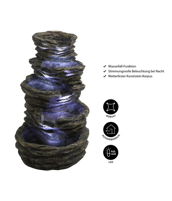 Dehner Polyresin-Gartenbrunnen Roccia 4 Dehner Polyresin-Gartenbrunnen Roccia – Bild 4