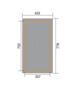 Weka Premium-Carport 651 Gr. 3, Ca. B778/H316/T433 Cm -Gardena Store 1820828 BildD 001 CarportParadies5Gr3