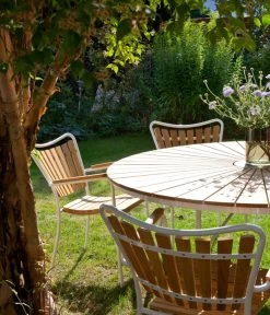 Cinas Gartentisch Ellen, Ca. Ø110/H74 Cm -Gardena Store 2012250 WE MO 002 TischEllenD110Weiss