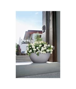 LECHUZA® Kunststoff-Schale Cubeto Stone, Rund -Gardena Store 2182574 2180354 WE MO 014 LECHUZACubetoColorrundgranit