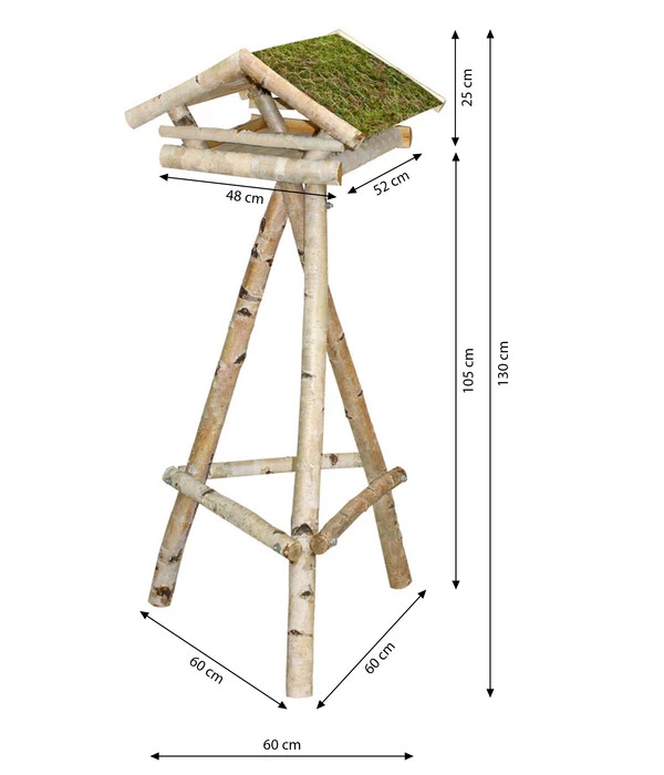 Dehner Natura Futterhaus Moosdach, Ca. B60/H130/T60 Cm 3 Dehner Natura Futterhaus Moosdach, Ca. B60/H130/T60 Cm – Bild 3