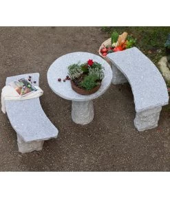 Dehner Granit-Gartenbank, Gebogen, 2-Sitzer 7 Dehner Granit-Gartenbank, Gebogen, 2-Sitzer -Gardena Store 2741668 2741676 WE MO 002 GranitTischRundGartenbank