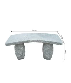 Dehner Granit-Gartenbank, Gebogen, 2-Sitzer 9 Dehner Granit-Gartenbank, Gebogen, 2-Sitzer -Gardena Store 2741668 WE BG 001 GranitGartenbankgebogen