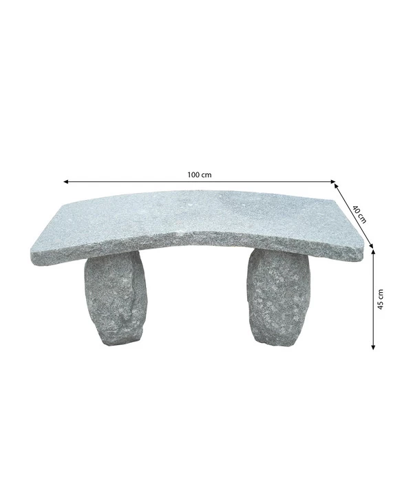 Dehner Granit-Gartenbank, Gebogen, 2-Sitzer 5 Dehner Granit-Gartenbank, Gebogen, 2-Sitzer – Bild 5