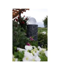 Ubbink Granit/Glas-Gartenbrunnen Las Palmas, Ca. Ø20/H50 Cm -Gardena Store 2748515 WE FS 001 UbbinkGranitGlasGartenbrunnenLasPalmas20x35cmGartenbrunnen