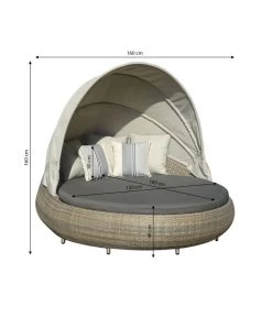 Dehner Sunlounger Florida, Ca. B160/H70/T220 Cm -Gardena Store 2766806 WE BG 001 SunloungerFlorida