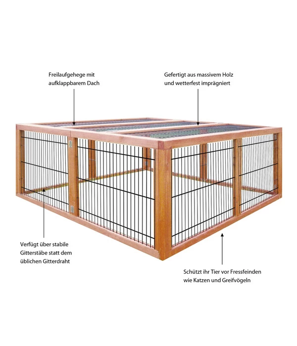 Elmato® Freilaufgehege Deluxe, Ca. B120/H48/T120 Cm 2 Elmato® Freilaufgehege Deluxe, Ca. B120/H48/T120 Cm – Bild 2