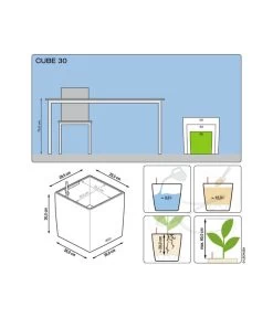 LECHUZA® CUBE, All-in-One Set -Gardena Store 3179884 3180098 3180056 3180064 3179850 3174497 WE DE 001 CubePremium30