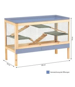 Silvio Design Nagervoliere Joe, Ca. B100/H70/T50 Cm -Gardena Store 3203494 WE BG 001 NagervoliereJoe