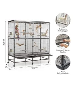 Montana Vogelvoliere Paradiso 150 -Gardena Store 3239878 WE D 0011 PPVoliereParadiso150AntikPlatinum