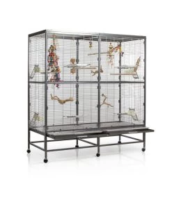 Montana Vogelvoliere Paradiso 150 -Gardena Store 3239878 WE D 004 PPVoliereParadiso150AntikPlatinum