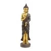 Dehner Polyresin-Buddha, Gold-grau, 20,5 X 20,5 X 82,5 Cm
