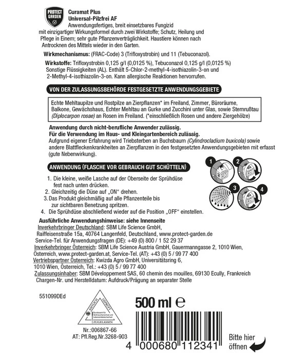 PROTECT GARDEN Curamat Plus Universal-Pilzfrei AF, 500 Ml 2 PROTECT GARDEN Curamat Plus Universal-Pilzfrei AF, 500 Ml – Bild 2