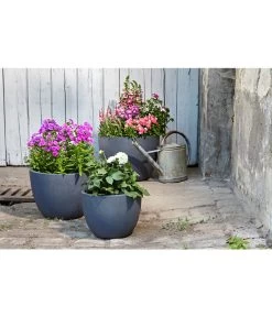 Dehner Leichtbeton-Pflanztopf Manchester, Rund, Antik-schwarz -Gardena Store 3337151 3337169 3337136 3337144 WE MO 002 DehnerLeichtbetonPflanztopfantikschwarz