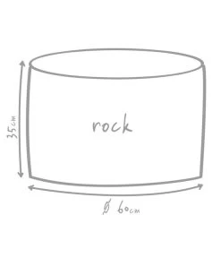 Outbag Outdoor-Sitzsack Rock Skin -Gardena Store 3453693 WE DE 002 GlobalBeddingRockDeluxeSkinKiesel