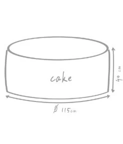 Outbag Outdoor-Sitzsack Cake Fabric -Gardena Store 3491230 WE DE 002 CakePlusMud