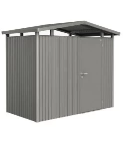 Biohort Metallgerätehaus Panorama® P1, Quarzgrau