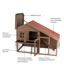 Trixie Natura Kleintierstall Mit Freilaufgehege, Ca. B151/H107/T80 Cm -Gardena Store 4101424 WE IG 003 TrixieKleintierstallFreilaufNatura