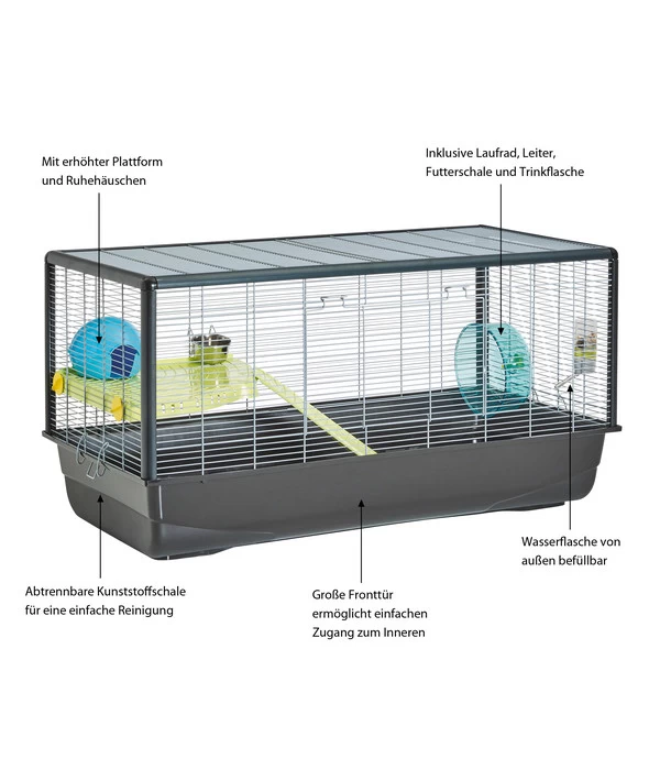 SAVIC Nagerheim Hamster Plaza, Ca. B100/H50/T50 Cm 4 SAVIC Nagerheim Hamster Plaza, Ca. B100/H50/T50 Cm – Bild 4