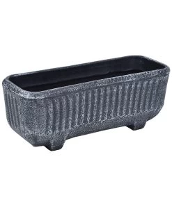 Roto Kunststoff-Pflanzkasten Twist, Rechteckig, Dunkelgrau, Ca. B55/H21,5/T20 Cm