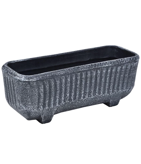 Roto Kunststoff-Pflanzkasten Twist, Rechteckig, Dunkelgrau, Ca. B55/H21,5/T20 Cm 1 Roto Kunststoff-Pflanzkasten Twist, Rechteckig, Dunkelgrau, Ca. B55/H21,5/T20 Cm
