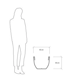 Farmet Kunststoff-Topf-Set Orione, Rund, Grau, 2-teilig -Gardena Store 4178166 WE DE 004 ORIONERunderPflanzkuebelDurchmesser40cm30cmhochSTEINBEIGE