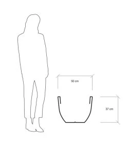 Farmet Kunststoff-Topf-Set Orione, Rund, Grau, 2-teilig -Gardena Store 4179008 WE DE 004 ORIONERunderPflanzkuebelDurchmesser50cm37cmhochSTEINBEIGE