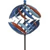 Dehner Metall-Riesen-Windrad Globe, Ca. H186 Cm, Blau-rot