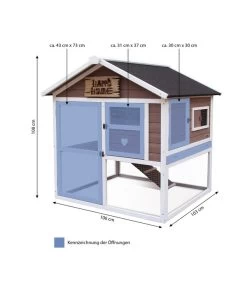 Dehner Nagerheim Happy Home Castel, Braun, Ca. B106/H108/T103 Cm -Gardena Store 4261574 WE BG 001 Dehner HappyHomeNagerheimCastelMG