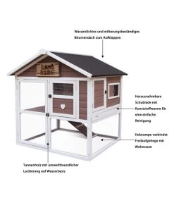Dehner Nagerheim Happy Home Castel, Braun, Ca. B106/H108/T103 Cm -Gardena Store 4261574 WE IG 001 Dehner HappyHomeNagerheimCastel