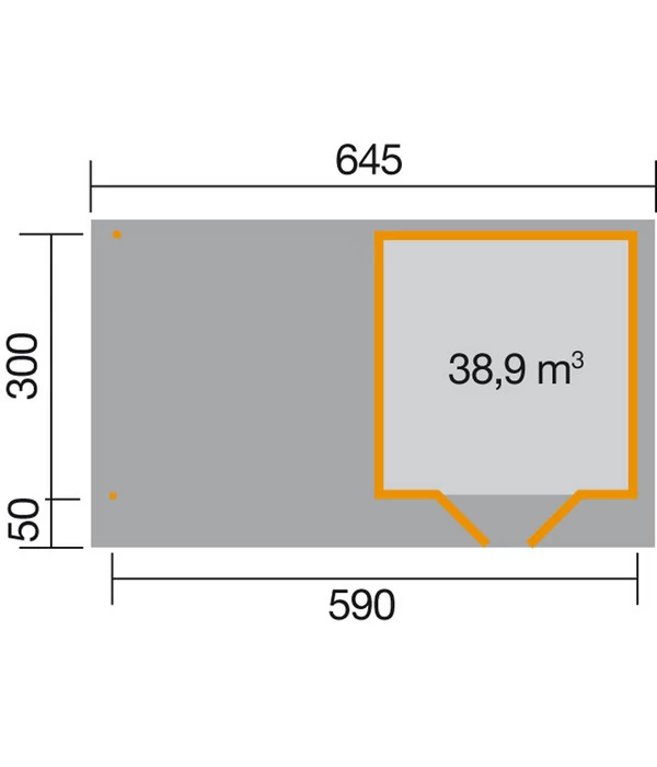 Weka Designhaus 126 B+ Gr. 2, Ca. B645/H247/T377 Cm 2 Weka Designhaus 126 B+ Gr. 2, Ca. B645/H247/T377 Cm – Bild 2