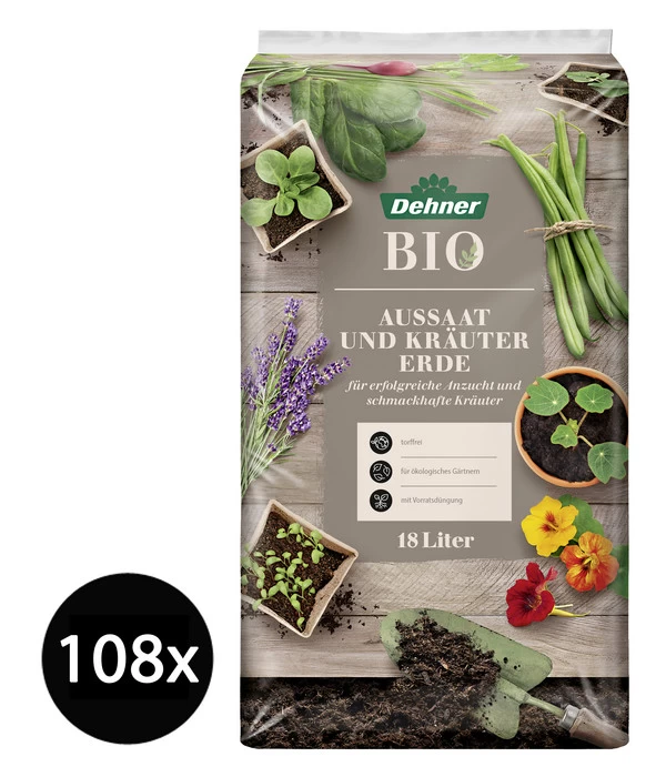 Dehner Bio Aussaat- Und Kräutererde, 108 X 18 Liter 1 Dehner Bio Aussaat- Und Kräutererde, 108 X 18 Liter