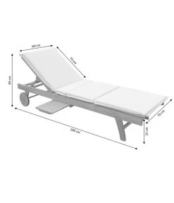 Dehner Rollliege Ravenna, Ca. B70/H89/T200 Cm -Gardena Store 4407086 WE BG 001 RollliegeRavenna