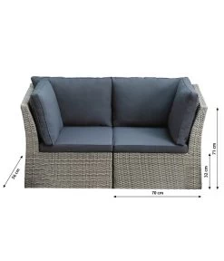Dehner Geflecht-Lounge Rom, 4-teilig -Gardena Store 4407334 WE BG 001 DehnerGeflechtLoungeRomNEU
