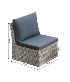 Dehner Geflecht-Lounge Rom, 4-teilig -Gardena Store 4407334 WE BG 002 DehnerGeflechtLoungeRomNEU