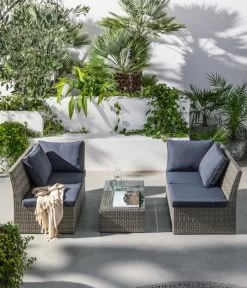 Dehner Geflecht-Lounge Rom, 4-teilig -Gardena Store 4407334 WE MO 003 DehnerGeflechtLoungeRomNEU