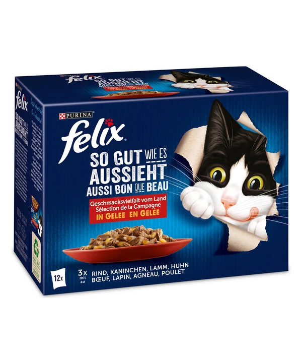 PURINA Felix® Nassfutter Für Katzen So Gut Wie Es Aussieht, 12 X 85 G 1 PURINA Felix® Nassfutter Für Katzen So Gut Wie Es Aussieht, 12 X 85 G