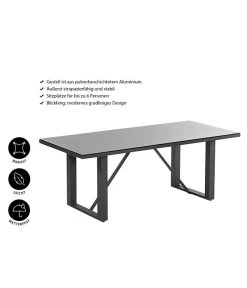 Dehner Alutisch Monaco, Ca. B200/H73/T90 Cm 9 Dehner Alutisch Monaco, Ca. B200/H73/T90 Cm -Gardena Store 4424891 WE IG 001 TischMonaco