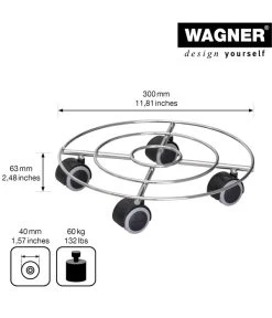 Wagner Pflanzroller, Verchromt -Gardena Store 4426193 WE DE 001 PflRollerMultiDraht