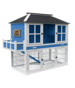 Dehner Nagerheim Happy Home Palazzo, Blau, Ca. B145/H121/T72 Cm