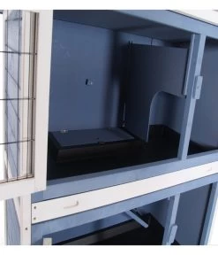 Dehner Kaninchenstall Original Mit Wärmedämmung, Ca. B114/H116/T57 Cm -Gardena Store 4440830 WE D 002 DehnerMarkenqualitaetKaninchenstallIsoliertBlau