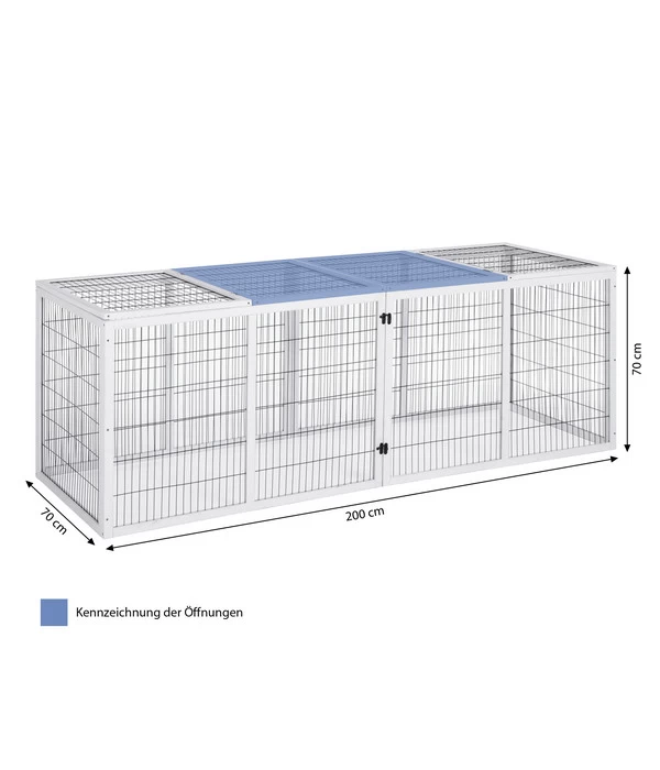 Dehner Freilaufgehege Happy Home Monumento, Ca. B200/H70/T70 Cm 4 Dehner Freilaufgehege Happy Home Monumento, Ca. B200/H70/T70 Cm – Bild 4