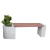 Dehner Granit-Gartenbank, Ca. B145/H45/T35 Cm, Grau/braun