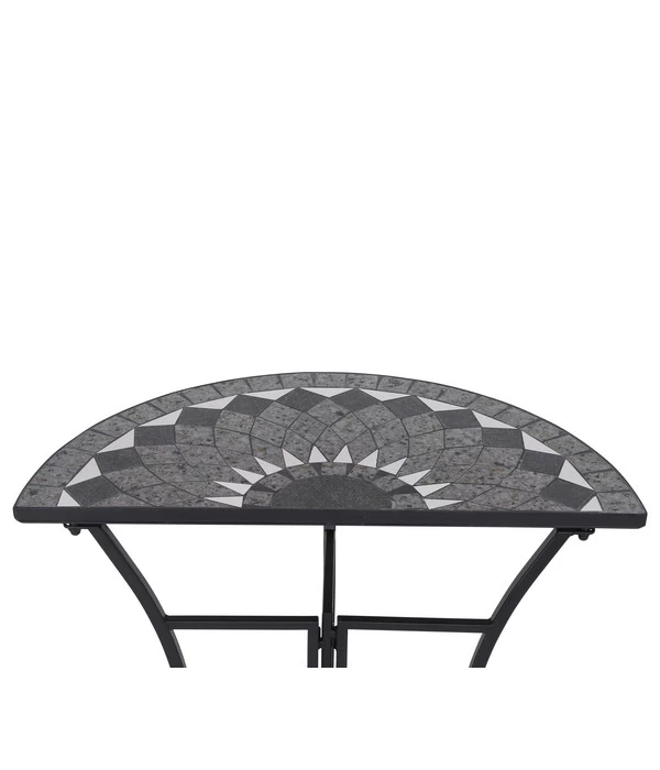 Siena Garden Mosaiktisch Como Halbrund, Ca. B35/H71/T70 Cm 6 Siena Garden Mosaiktisch Como Halbrund, Ca. B35/H71/T70 Cm – Bild 6