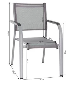 Dehner Balkon-Stapelstuhl Dallas -Gardena Store 5302070 WE BG 001 DehnerLivingAluStapelsesselDallasAluBalkonstapelDallasD