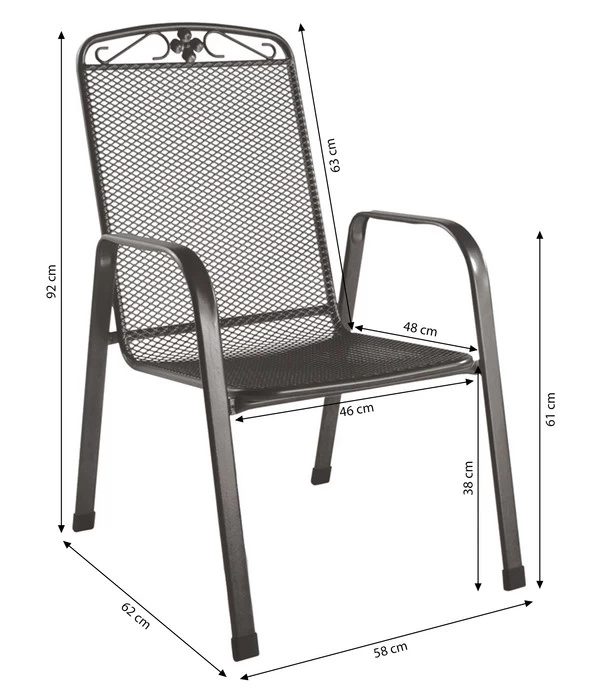 MWH Metall-Gartensessel Savoy 10 MWH Metall-Gartensessel Savoy – Bild 10