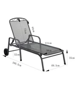 MWH Gartenliege Savoy, Ca. B81/H52/T187 Cm -Gardena Store 5312897 WE BG 001 MWHLiegeSavoy