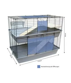 Skyline Nagerheim Sky XXL, Doppelstöckig, Ca. B119/H96/T59 Cm 5 Skyline Nagerheim Sky XXL, Doppelstöckig, Ca. B119/H96/T59 Cm -Gardena Store 5327630 WE BG 001 NagerheimSkylineXXLDoppel