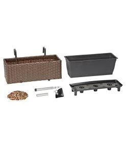 Dehner Kunststoff-Balkonkasten Florenz, Braun -Gardena Store 5337845 BildD 002 PolyrattanBlumenkastenFlorenzKastenFlorenz50X19x20cm